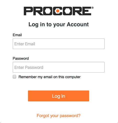 Procore Log In.